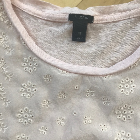 Beautiful linen and silk eyelet tee from J Crew - Picture 2 of 7